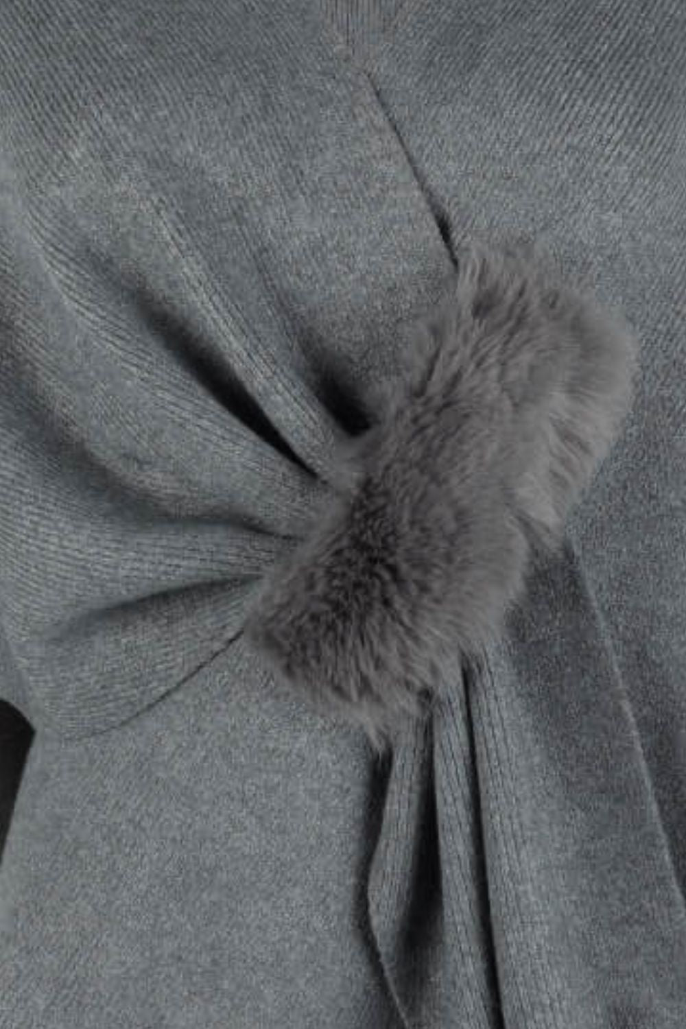 surplice-neck-pom-pom-trim-poncho-190624